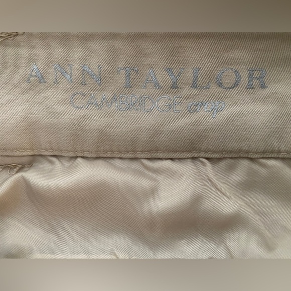 ANN TAYLOR Cambridge Crop Capri Tan Beige Pant Women 6P 6 Petite - Picture 8 of 8